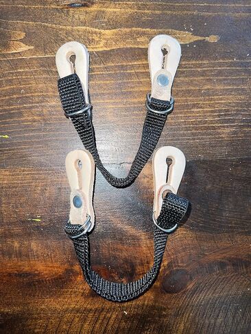 Adult Bull Riding Black Nylon Heel Spur Straps 5/8" x 15" - EPT Brand in Kuwait
