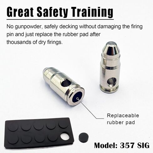 Training Snap Caps for Dry Fire Training Dummy Rounds Practice Safe Loading Firing (.357 SIG-10pcs) in Kuwait