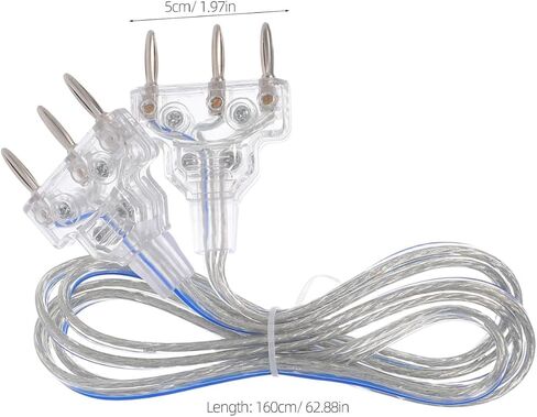 Luxshiny Universal Fencing Body Wire for Foil and Epee with High Conductivity Signal Cable and Transparent Cable Plugs for Kids and Adults Training Equipment in Kuwait