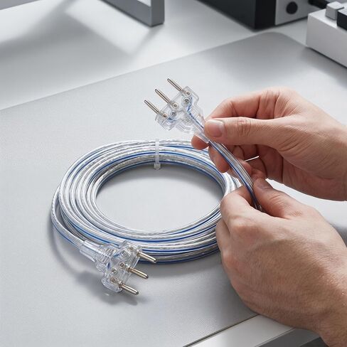 Luxshiny Universal Fencing Body Wire for Foil and Epee with High Conductivity Signal Cable and Transparent Cable Plugs for Kids and Adults Training Equipment in Kuwait