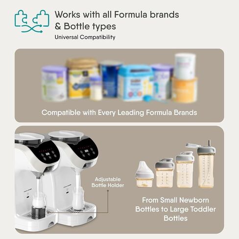 Formula Maker Machine - Upgraded Accurate WiFi Formula Dispenser with Inbuilt Sensors to Prevent Malnutrition - Instant Heating & Automatic Mixing - Quick Warm Bottle in Kuwait