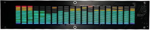 FLEXMAN Pro Audio Spectrum Analyzer, Dual Channel DSP 15 Band LED Digital Equalizer, DC5V 7~18V 0.5A 20Hz~20Khz Music Spectrum Level Light with Acrylic Shell in Kuwait