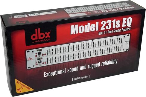 dbx 231S Dual 31 Band Graphic Equalizer Pro Audio Rack Mount Eq Bundle مع (3) Rockvilie Rcxfm20E-B 20 قدم كابل ميكروفون XLR أنثى إلى ذكر وRockvilie Rmc-3Pk معدني سلكي مع حافظة معدنية (3 عناصر) in Kuwait
