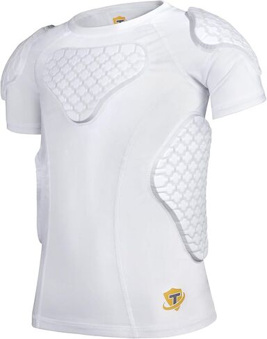 Youth Padded Compression Shirt, Football Baseball Chest Rib Protector, Heart Sternum Guard for Softball Lacrosse in Kuwait