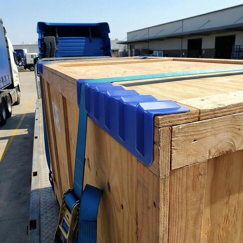 ENJ 36-Inch Flatbed Edge Protectors for Cargo Loads, Heavy Duty Corner Protectors for Flatbed, Reusable HDPE Material Used Together with Webbing to Secure & Protect Cargo, 4 Pack in Kuwait