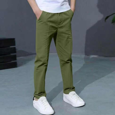 الأولاد مدرسة موحدة السراويل 2026 مستقيم الراحة عداء ببطء البضائع Sweatpants ملابس رياضية غير رسمية البيسبول جولف موضة الملابس in Kuwait