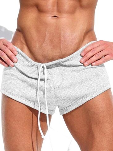 رجل اقتصاص تشغيل السراويل 3 بوصة الرباط واسط ملابس تجريب الصالة الرياضية الصلبة سليم Underpant منخفضة الارتفاع Casaul ملابس للنوم in Kuwait