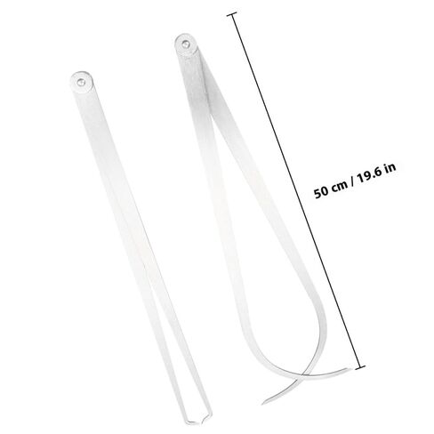 Holibanna 2pcs Stainless Steel Distance Measuring Caliper Tool Set with High Hardness and Quality Assurance, Silver Outside Callipers for Women and Ladies in Kuwait
