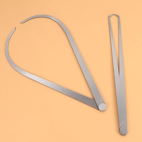 Holibanna 2pcs Stainless Steel Distance Measuring Caliper Tool Set with High Hardness and Quality Assurance, Silver Outside Callipers for Women and Ladies in Kuwait