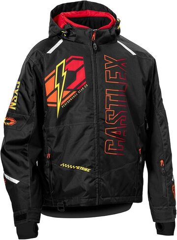 Castle X Men's Strike G6 Snowmobile Jacket (Black/Red/Orange - X-Large) in Kuwait