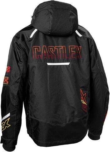Castle X Men's Strike G6 Snowmobile Jacket (Black/Red/Orange - X-Large) in Kuwait