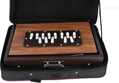 Shreyas Shruti Box Shruti Box Large 13X12X3 Inches, Sur Peti Surpeti With Bag, Natural Color, Musical Instrument Indian in Kuwait