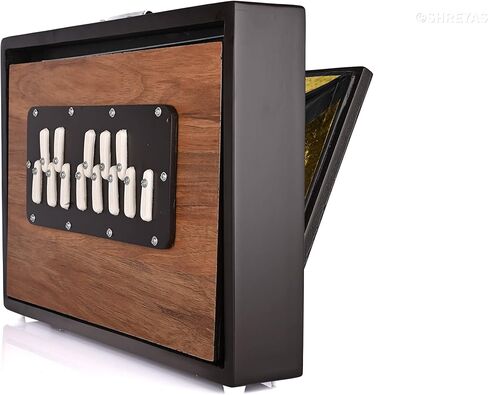 Shreyas Shruti Box Shruti Box Large 13X12X3 Inches, Sur Peti Surpeti With Bag, Natural Color, Musical Instrument Indian in Kuwait