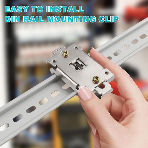 DIN Rail Mounting Bracket Clip Kit, Metal DIN Rail Mount, Universal 35mm DIN Rail Adapter with Screws for Relays, and DIY Electronic Projects in Kuwait