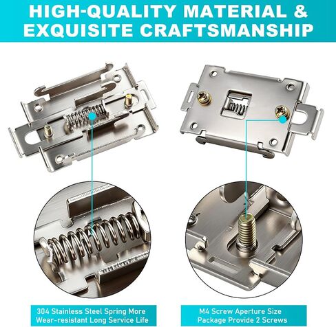 DIN Rail Mounting Bracket Clip Kit, Metal DIN Rail Mount, Universal 35mm DIN Rail Adapter with Screws for Relays, and DIY Electronic Projects in Kuwait