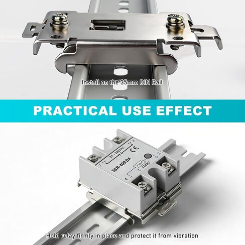 DIN Rail Mounting Bracket Clip Kit, Metal DIN Rail Mount, Universal 35mm DIN Rail Adapter with Screws for Relays, and DIY Electronic Projects in Kuwait