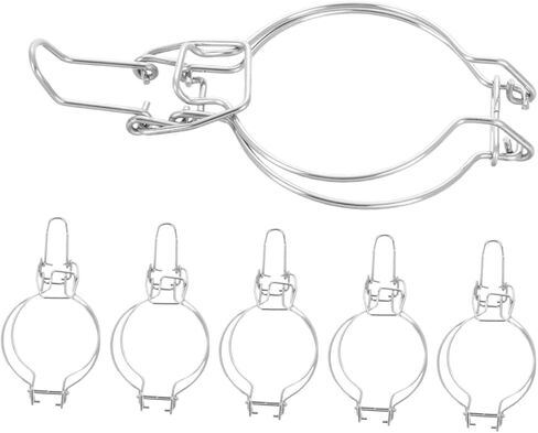 Replacement Wire Clamps for Glass Jars 6pcs Stainless Steel Mason Jar Hangers Quick Access Sealing Buckles for Storage in Kuwait