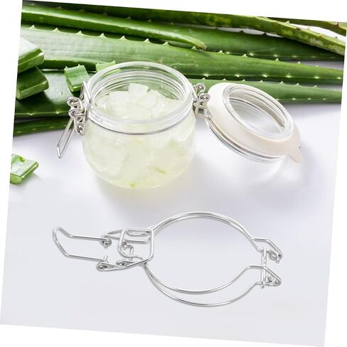 Replacement Wire Clamps for Glass Jars 6pcs Stainless Steel Mason Jar Hangers Quick Access Sealing Buckles for Storage in Kuwait