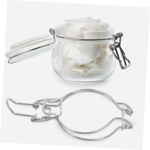 Replacement Wire Clamps for Glass Jars 6pcs Stainless Steel Mason Jar Hangers Quick Access Sealing Buckles for Storage in Kuwait