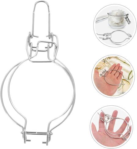 Replacement Wire Clamps for Glass Jars 6pcs Stainless Steel Mason Jar Hangers Quick Access Sealing Buckles for Storage in Kuwait