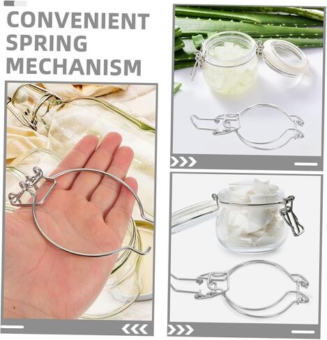 Replacement Wire Clamps for Glass Jars 6pcs Stainless Steel Mason Jar Hangers Quick Access Sealing Buckles for Storage in Kuwait