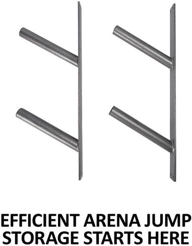 EASY-UP Schneiders Pro 6 Jump Pole Storage Hanger | Durable 1 1/2" Tubing | Holds 6 Poles | Easy Wall Mount | Color Gray Armor in Kuwait