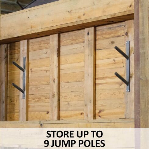 EASY-UP Schneiders Pro 6 Jump Pole Storage Hanger | Durable 1 1/2" Tubing | Holds 6 Poles | Easy Wall Mount | Color Gray Armor in Kuwait