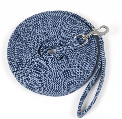 Centaur Cushion Padded Horse Lunge LINE, 25-FT, LT. Blue/Black in Kuwait