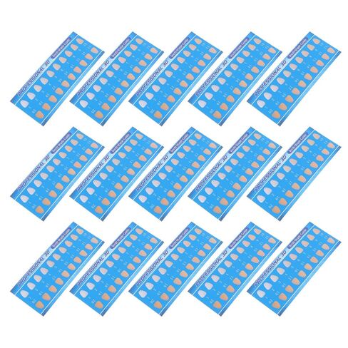 LIFKOME 50pcs Tooth Shades Chart Paper Cards for Professional and Personal Use, Safe to Use and Convenient to Carry Contrast Shade Reference for Dentists and Oral Supplies Random Color in Kuwait