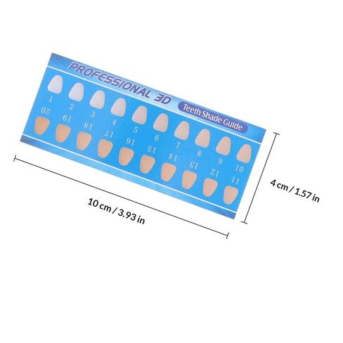 50pcs Paper Tooth Color Contrast Cards Shade Guide for Professional and Personal Use, Tracking Effect and Comparing Shades in Oral Care Random Color in Kuwait