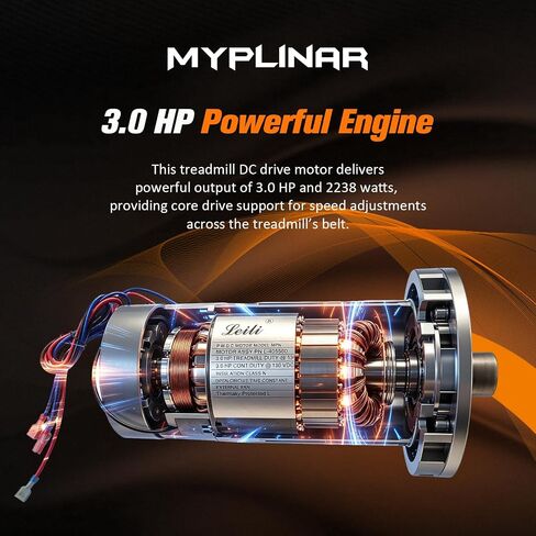 M-405560 3.0HP Treadmill DC Drive Motor with Flywheel, Fit for NordicTrack C 990/C 900 I/C 950I/C 910I/NT C 950I, ProForm Performance 800I, THINELINE PRODESK/Power 795, 130 VDC 2238 Watts in Kuwait