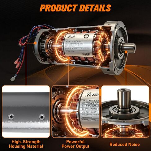 M-405560 3.0HP Treadmill DC Drive Motor with Flywheel, Fit for NordicTrack C 990/C 900 I/C 950I/C 910I/NT C 950I, ProForm Performance 800I, THINELINE PRODESK/Power 795, 130 VDC 2238 Watts in Kuwait