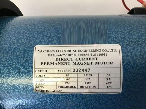 Hydra Fitness Exchange Permanent Magnet DC Motor with Flywheel 90V, 30 Amps, 3.0 HP, 4000 RPM Powerful Duty Motor for Smooth Operation Easy Replacement P/N G020022 Work with Sole Spirit Fitness XT 385 in Kuwait