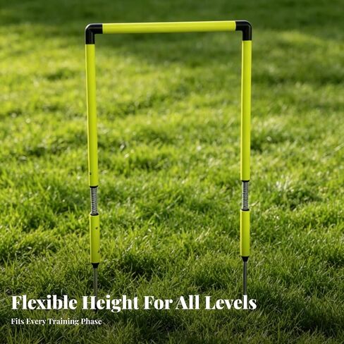Speed Training Hurdles Bright Yellow-Green Adjustable Hurdles Speed Hurdle for Field Exercises, Track in Kuwait