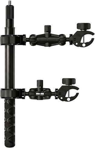 طقم تثبيت كاميرا الدراجة النارية لـ Insta360 - حامل مقود دوار 360 درجة عالي التحمل مع مشبك، عصا سيلفي قابلة للتمديد من سبائك الألومنيوم (14.37 بوصة - 58.3 بوصة)، عالمية للدراجة ATV UTV in Kuwait