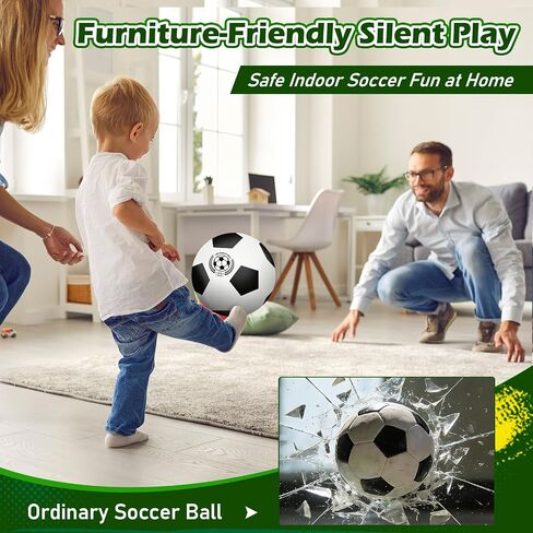 juman Silent Foam Soccer Ball Size 5 – Airless Indoor Training Ball with Backpack, Soft & Durable Fabric Cover, House Ball for Quiet Dribbling Practice, Gift for Ages 3 4 5 6 7 8-12 in Saudi Arabia