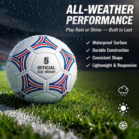 2 Pack Soccer Ball Size 5,Soccer Ball Set with 2 Bag, 1 Pump and 2 Needles,Soccer Ball Gifts for Teenagers,Official Size Ball,Indoor and Outdoor Training and Competitions use in Saudi Arabia