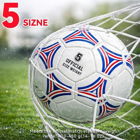 2 Pack Soccer Ball Size 5,Soccer Ball Set with 2 Bag, 1 Pump and 2 Needles,Soccer Ball Gifts for Teenagers,Official Size Ball,Indoor and Outdoor Training and Competitions use in Saudi Arabia