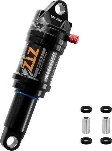 Mountain Bike Rear Shock, Air Pressure Shock Absorbers,165mm, 35mm Travel, Hydraulic Rear Suspension Shock for Mtb/e-bike in Kuwait