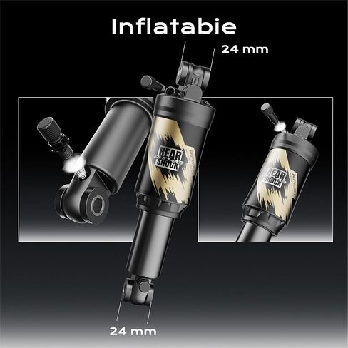 Dual air chamber Bike Rear Shocks 150mm,Mountain Bieyele Coil Rear ShockAbsorber MTB Rear Suspension for MTB/E-Bike/Scooter in Saudi Arabia