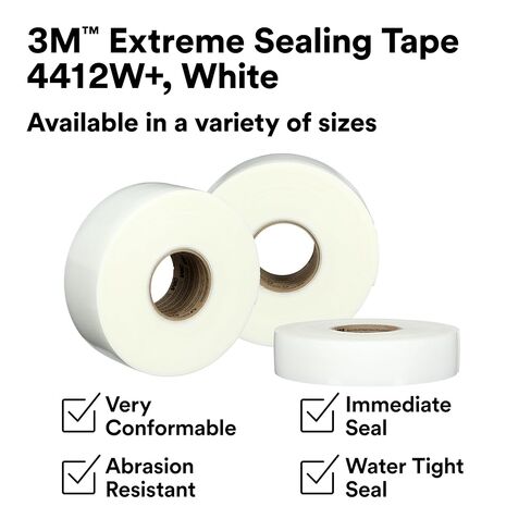3M Extreme Sealing Tape 4412W+, White, 4 in x 18 yd, 1 Roll in Kuwait