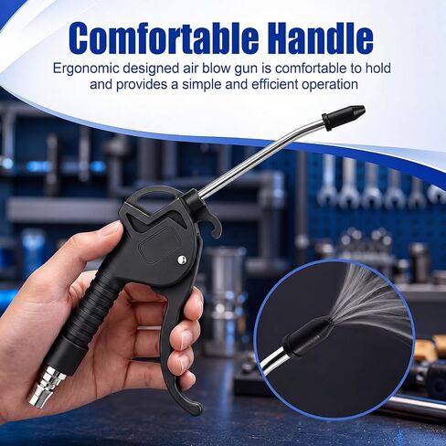 Honoson 20 Pcs Air Blower Guns Pistols Bulk Long Air Nozzles for Compressor with 4 Inch Long Angled Bent Stainless Steel Nozzles for Industrial Household Removing Dust Cleaning Car Detailing in Kuwait