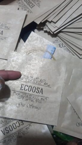 مجموعة أوتار الكمان من Gut Ecoosa، EADG، 4 عبوات، مقاس 66-78-86-110 - أوتار أمعاء حقيقية للحصول على أجمل صوت - أوتار أمعاء مخصصة لجميع الموسيقيين بما في ذلك المحترفين. in Kuwait