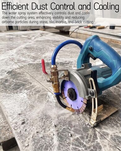 Dust Remover Water Spray for Angle Grinders - Flexible Aluminum Pipe, Efficient Dust Control, Tool Attachment for Cutting Machine, Stone, Tile, Marble, Brick (Black-Long Style) in Kuwait