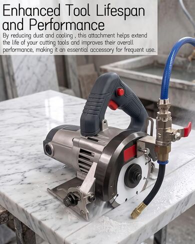 Dust Remover Water Spray for Angle Grinders - Flexible Aluminum Pipe, Efficient Dust Control, Tool Attachment for Cutting Machine, Stone, Tile, Marble, Brick (Black-Long Style) in Kuwait