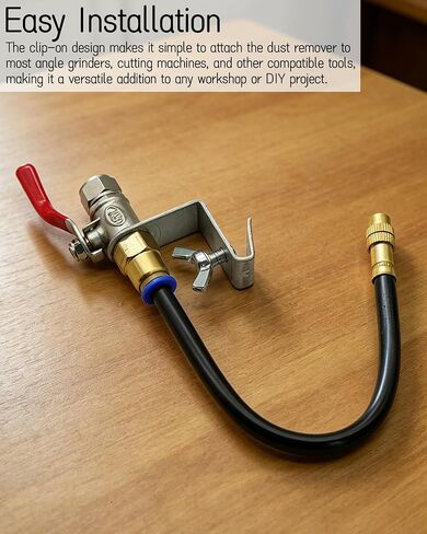 Dust Remover Water Spray for Angle Grinders - Flexible Aluminum Pipe, Efficient Dust Control, Tool Attachment for Cutting Machine, Stone, Tile, Marble, Brick (Black-Long Style) in Kuwait