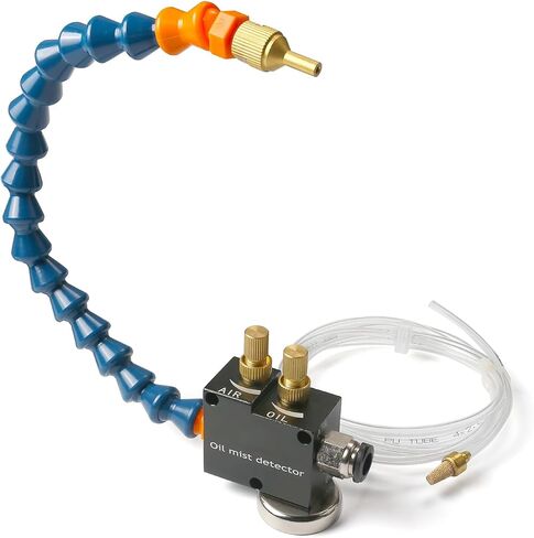 Machine Tool Cooling Sprayer Oil Mist Lubricator with 300mm Flexible Hose, Copper Nozzle, Magnet Base, Filter and Check Valve for CNC Lathe Milling Drill in Kuwait