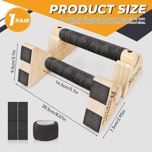Parallettes Push Up Bars wooden, Push Up Bars for Handstand Training, Mini Handle Pumps for Men in Kuwait