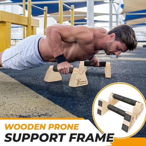 Parallettes Push Up Bars wooden, Push Up Bars for Handstand Training, Mini Handle Pumps for Men in Kuwait
