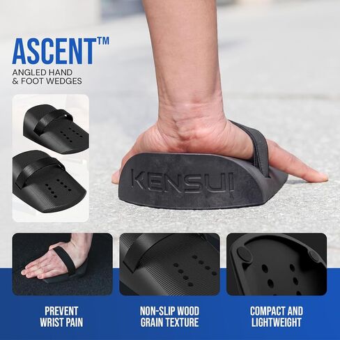 Kensui ASCENT - حذاء عريض لدعم المعصم والقرفصاء المرتفع للكعب | زوج بزاوية 15 درجة يدعم العمل على الأرض بشكل ملائم للمعصم ورفع الكعب من أجل القرفصاء والتنقل وتدريب وزن الجسم in Kuwait